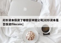 红杉资本投资了哪些区块链公司[红杉资本是否投资filecoin]